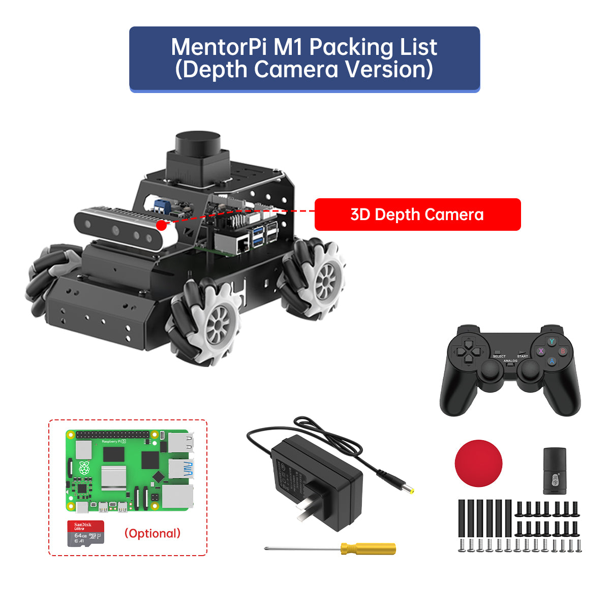 hiwonder mentorpi m1 ai robot car kit hiwonder mentorpi m1 ai robot car kit